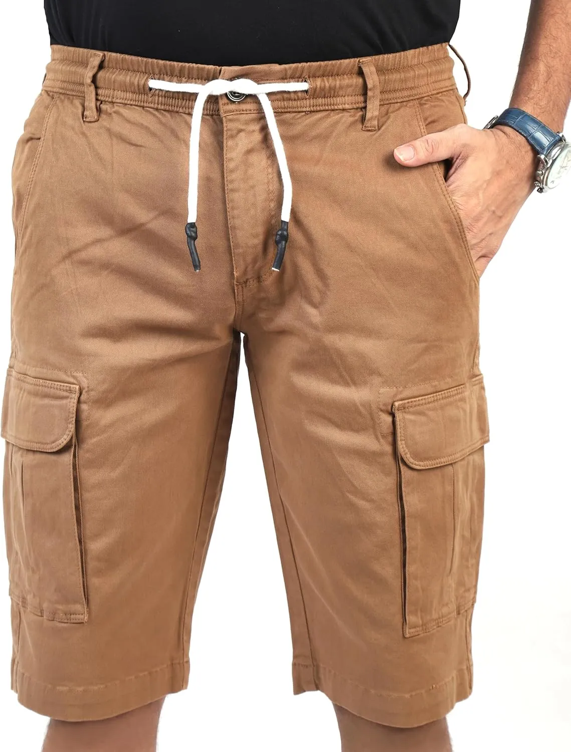CHARBONNIER Cargo Shorts for Men's Performance Series Extreme Comfort, 100% Cotton