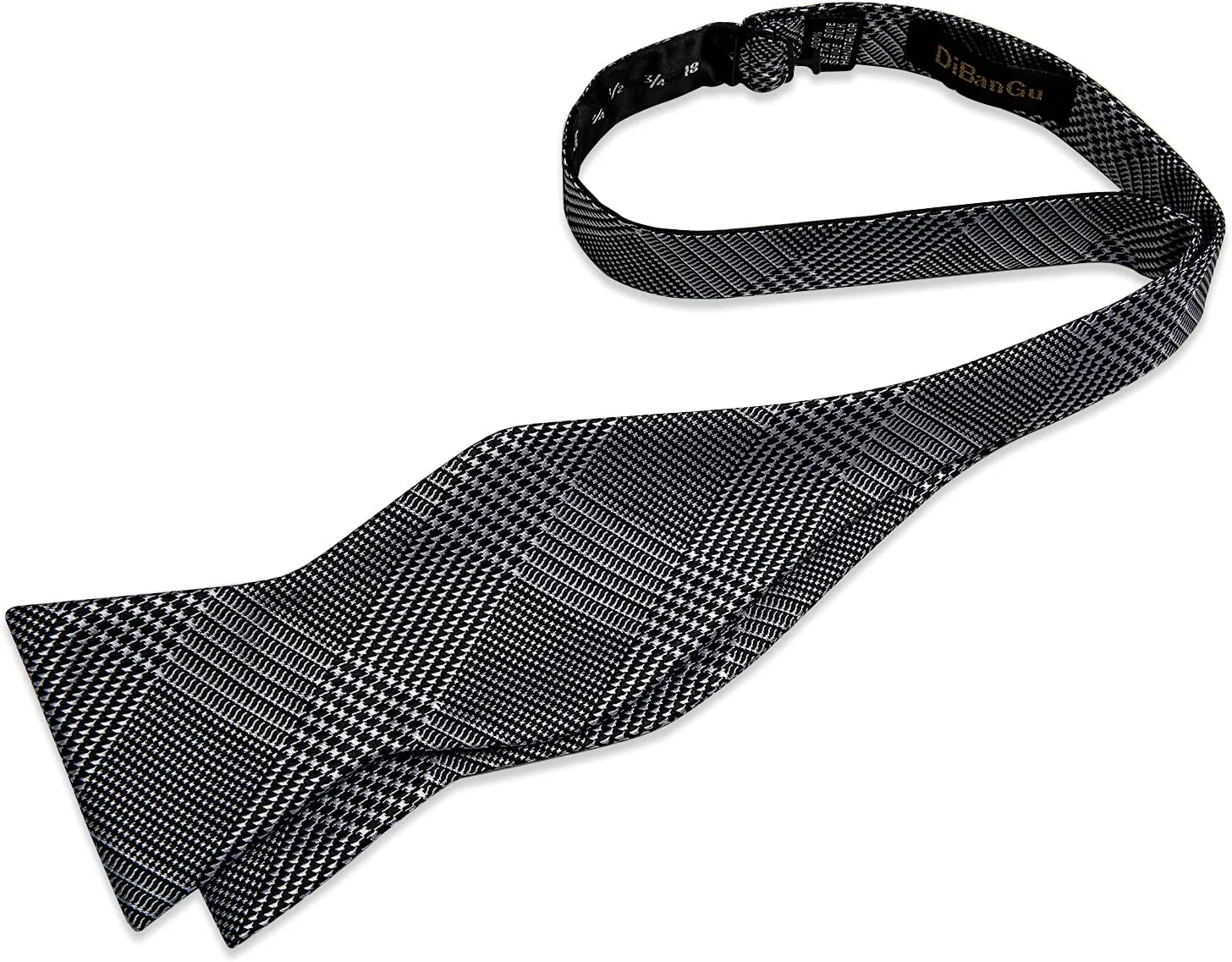 DiBanGu Mens Silk Self Bow Ties,Woven Solid Striped Paisley Bowtie and Pocket Square Cufflinks Set for Men Tuxedo Wedding