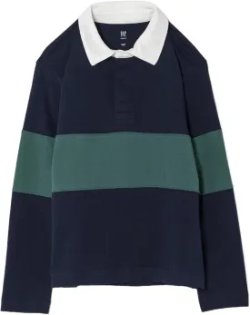 GAP Boys' Long Sleeve Rugby Polo