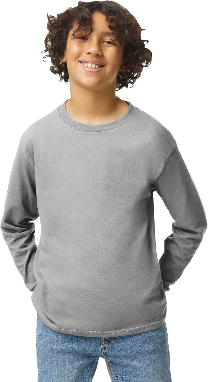 Gildan Youth Ultra Cotton Long Sleeve T-Shirt, Style G2400B, 2-Pack