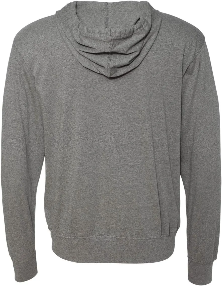 Joe's USA Men's Lightweight Jersey Hooded Full-Zip T-Shirt Hoodies in Sizes XS-2XL