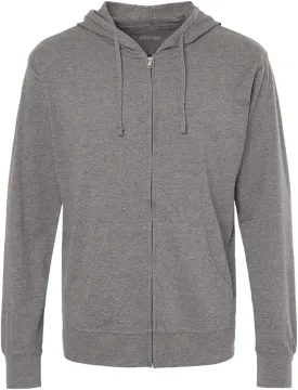 Joe's USA Men's Lightweight Jersey Hooded Full-Zip T-Shirt Hoodies in Sizes XS-2XL