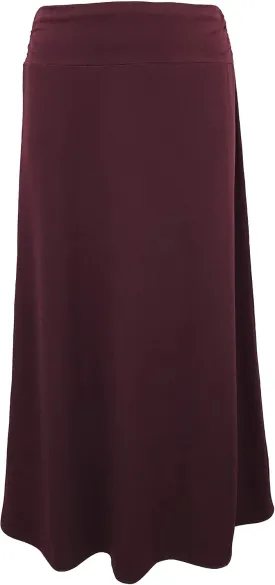 LEEBE Women and Plus Size Rushed Waist A-Line Casual Maxi Skirt (Small-5X)