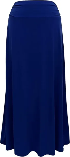 LEEBE Women and Plus Size Rushed Waist A-Line Casual Maxi Skirt (Small-5X)