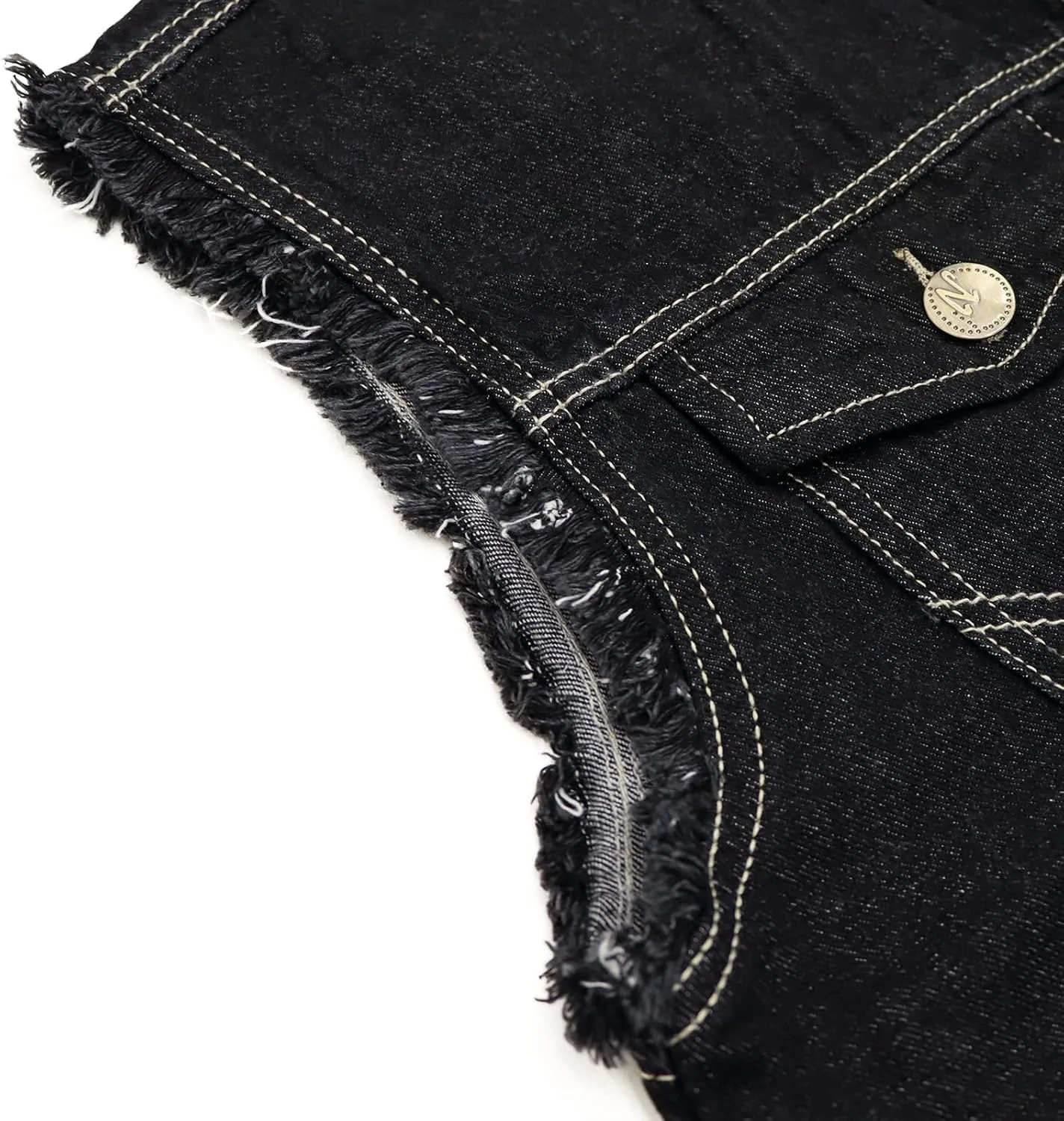 LONGBIDA Men's Denim Vest Casual Slim Fit Sleeveless Jacket Vintage Ripped Summer Jean Vests