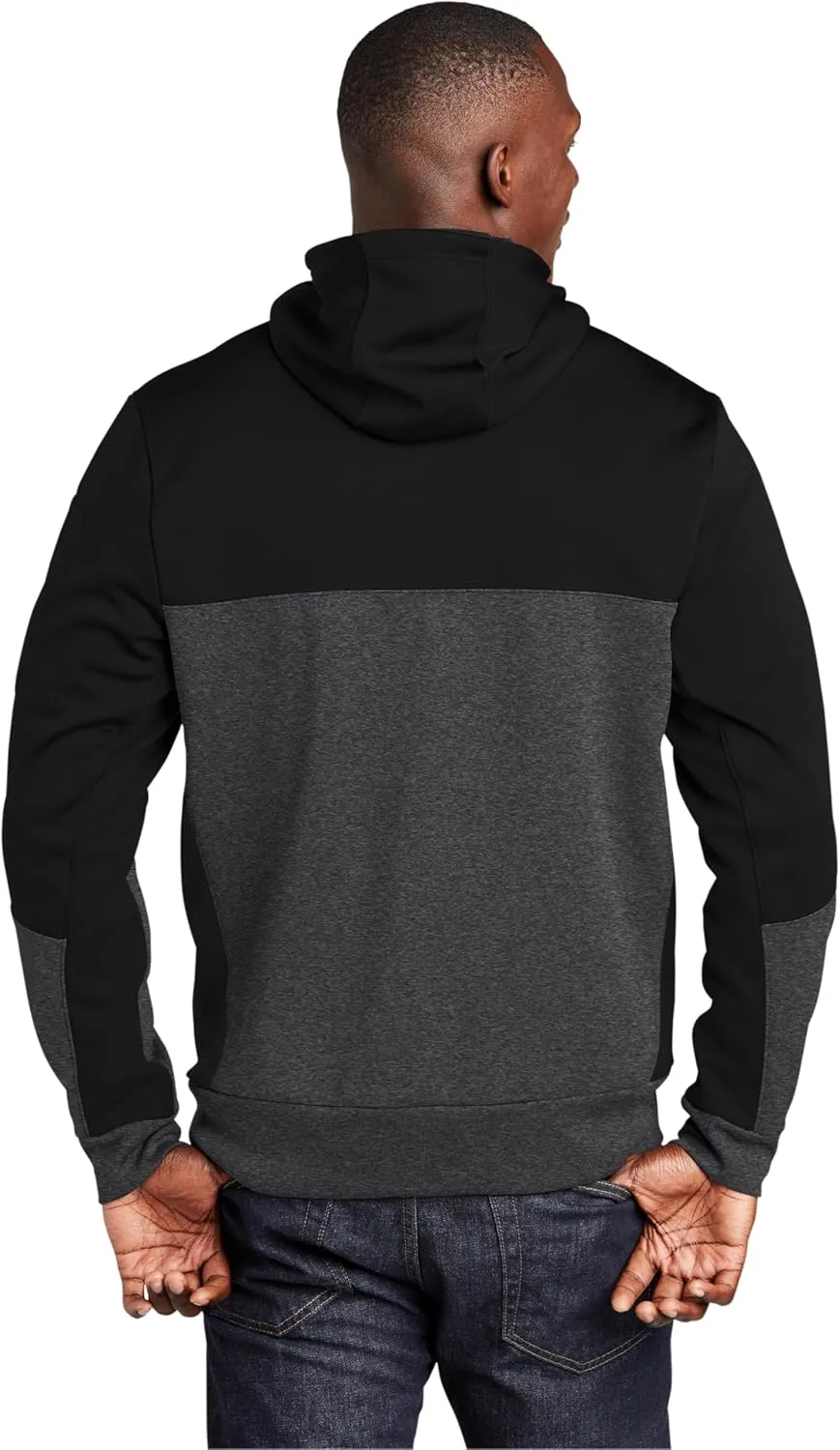 SPORT-TEK Tech Fleece Colorblock Full-Zip Hooded Jacket ST245
