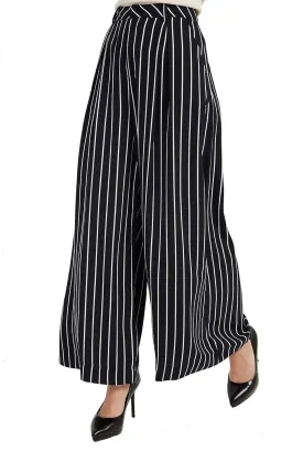 Tronjori Women High Waist Casual Wide Leg Long Palazzo Pants Trousers Regular Size