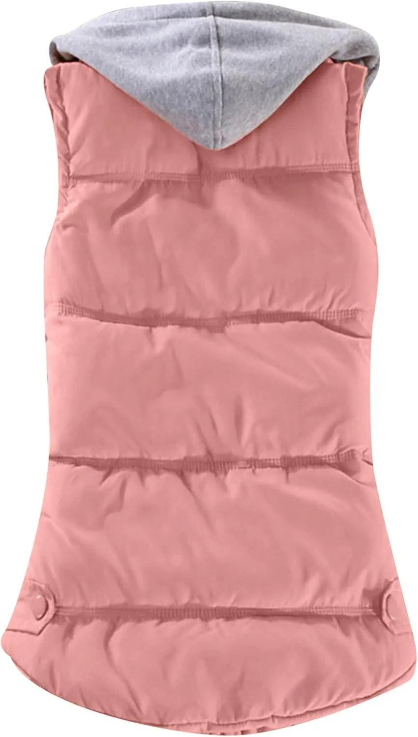 YMING Womens Quilted Sleeveless Vests Removable Hooded Winter Vest Warm Puffer Coat Plus Size