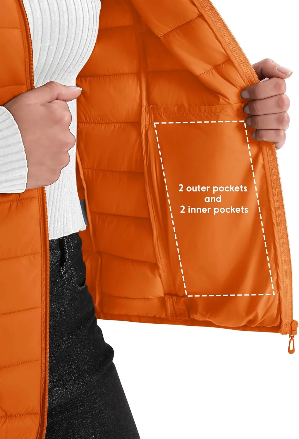 YUCOLEN Women's Puffer Vest Lightweight Stand Collar Zip Puffy Vests